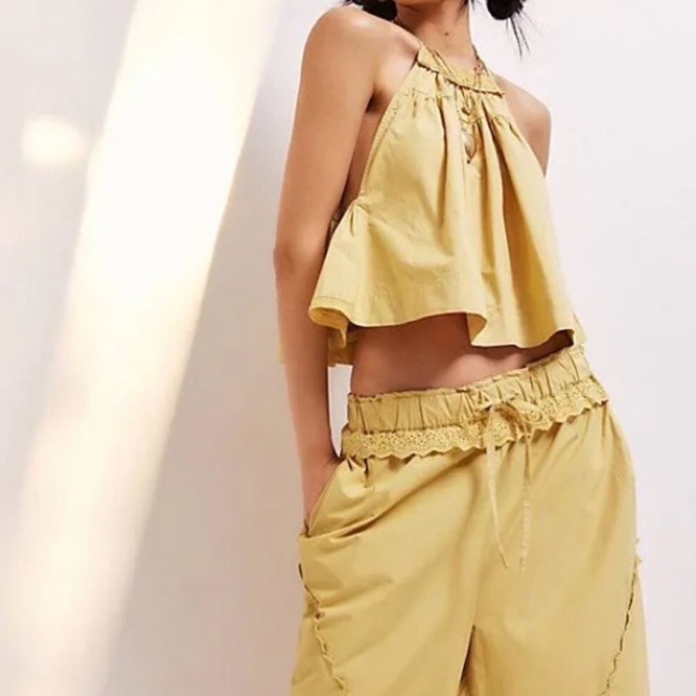 NEW Free People Beach Life Top | Chartreuse XS